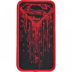 Superman Drippy Logo - Embroidered Patch