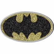Batman Logo Silver & Glitter - Embroidered Iron-On Patch