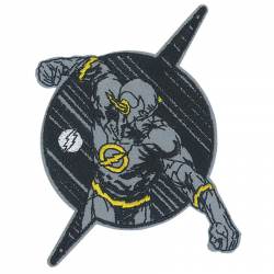 The Flash Grayscale Reflecftive Logo - Embroidered Iron-On Patch