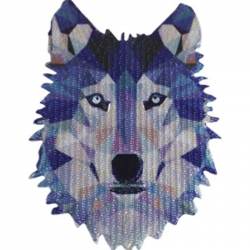 Geometric Wolf - Embroidered Iron-On Patch