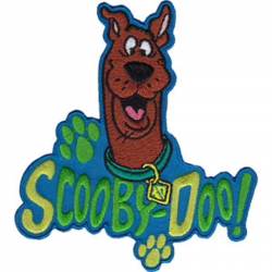 Hanna Barbera Scooby Doo Paw Prints - Embroidered Iron-On Patch