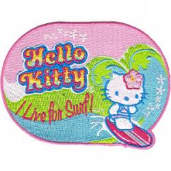 Hello Kitty Live For Surf - Embroidered Patch