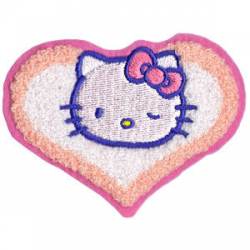 Hello Kitty Chenille Heart - Embroidered Patch