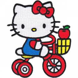 Hello Kitty Tricyle Apple - Embroidered Patch