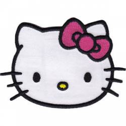 Hello Kitty Bow Head Shot - Embroidered Patch