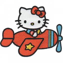 Hello Kitty Airplane - Embroidered Patch