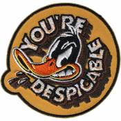 Looney Tunes Daddy Duck You're Despicable - Embroidered Iron-On Patch