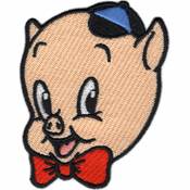 Looney Tunes Porky Pig Smile - Embroidered Iron-On Patch