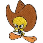 Looney Tunes Tweety Bird Cowboy - Embroidered Iron-On Patch