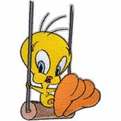 Looney Tunes Tweety Bird Swing - Embroidered Iron-On Patch