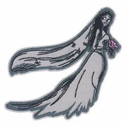 Corpse Bride Emily Walking - Embroidered Iron-On Patch