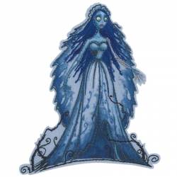 Corpse Bride Emily - Embroidered Iron-On Patch