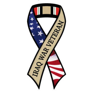 Iraq War Veteran - Ribbon Magnet at Sticker Shoppe