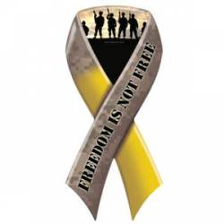 Freedom Is Not Free With Soldiers - Ribbon Magnet