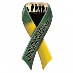 Home Of The Free Because Of The Brave - Ribbon Magnet