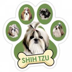 Shih Tzu - Green Paw With Bone Magnet