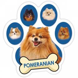 Pomeranian - Blue Paw With Bone Magnet