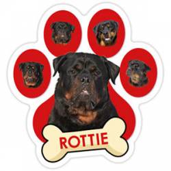 Rottweiler - Red Paw With Bone Magnet