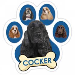 Cocker - Blue Paw Magnet