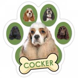 Cocker - Green Paw Magnet