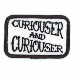 Alice In Wonderland Mad Hatter Curiouser - Embroidered Iron-On Patch