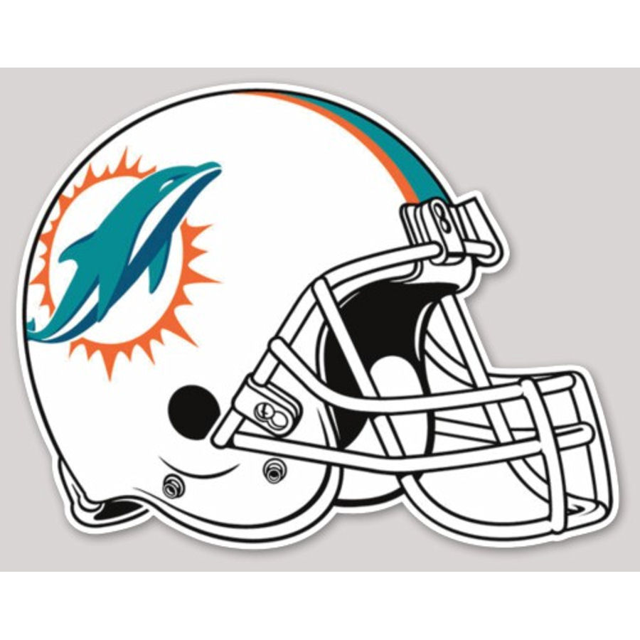 Metallic Miami Dolphins Sticker