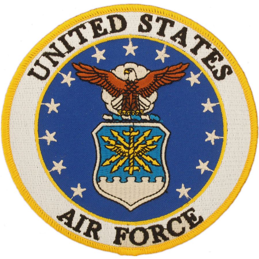 United States Air Force Logo Insignia - Embroidered Iron-On Patch at ...