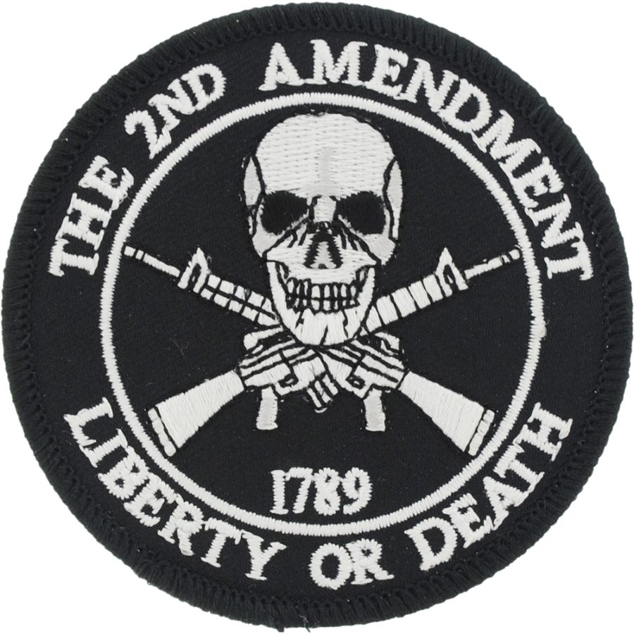 The 2nd Amendment 1789 Liberty Or Death - Embroidered Iron-On Patch at ...