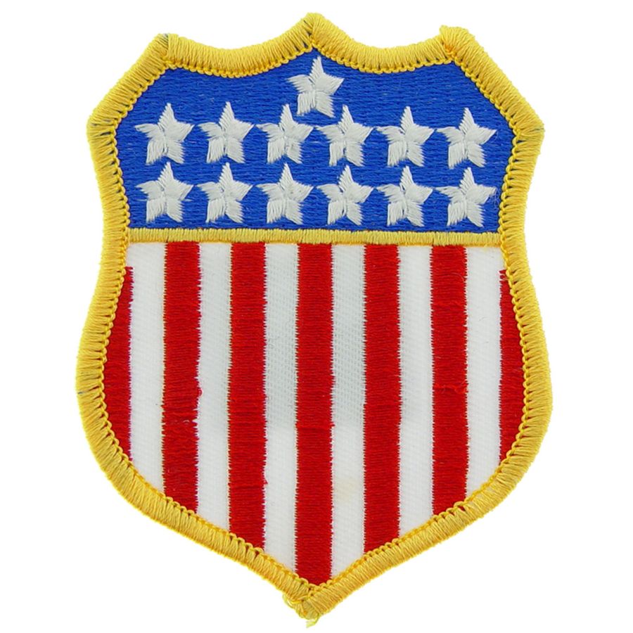 United States Of America American Flag Shield - Embroidered Iron-On ...