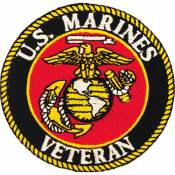 U.S. Marines Veteran - Embroidered Iron-On Patch