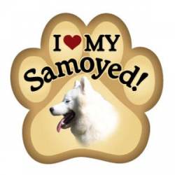 I Love My Samoyed - Paw Magnet