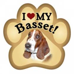 I Love My Basset Hound - Paw Magnet