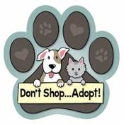 Don't Shop, Adopt - Paw Magnet