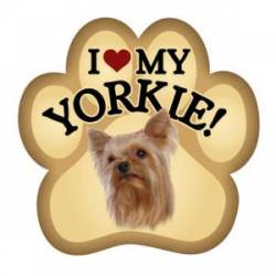 I Love My Yorkie - Paw Magnet