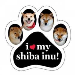 I Love My Shiba Inu - Paw Magnet