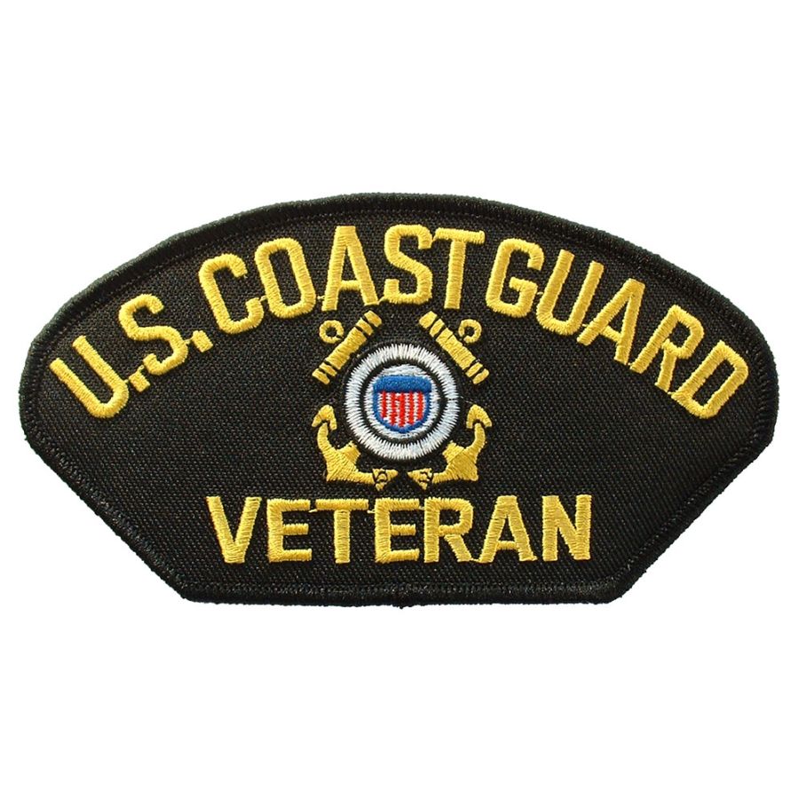 United States Coast Guard Veteran - Embroidered Iron-On Hat Patch at ...