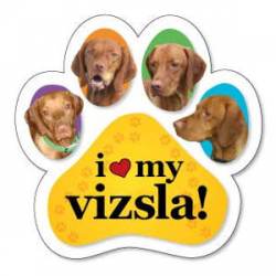 I Love My Vizsla - Paw Magnet