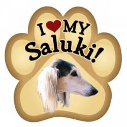 I Love My Saluki - Paw Magnet