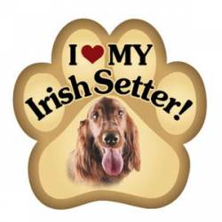 I Love My Irish Setter - Paw Magnet