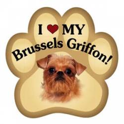 I Love My Brussels Griffon - Paw Magnets