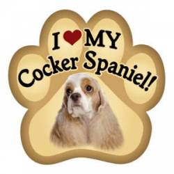 I Love My Cocker Spaniel - Paw Magnet