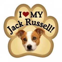 I Love My Jack Russell - Paw Magnet