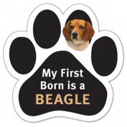 My First Born Is A Beagle - Paw Magnet