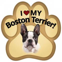 I Love My Boston Terrier - Paw Magnet