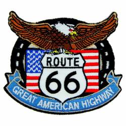 Route Rt. 66 Eagle - Great American High Way Embroidered Patch