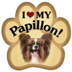 I Love My Papillon - Paw Magnet