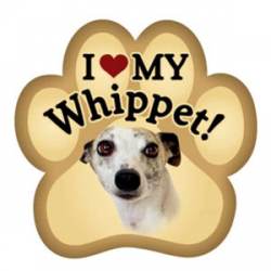 I Love My Whippet - Paw Magnet