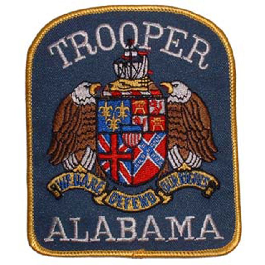 Alabama State Trooper Large - Embroidered Iron-On Patch at Sticker Shoppe