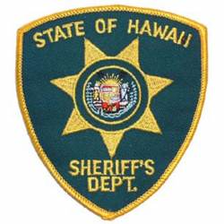 State Of Hawaii Sheriffs Department - Embroidered Iron-On Patch