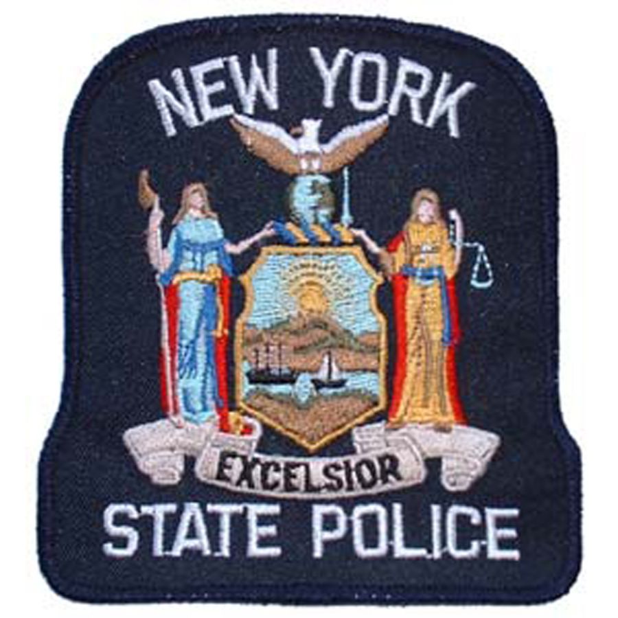 New York State Police Embroidered Iron On Patch At Sticker Shoppe 5535